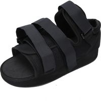 Chaussure de marche post-opératoire avec plâtre, botte de protection pour pied cassé (noir, taille L)