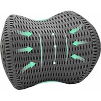 vidaXL Neck Pillow Grey Memory Foam 31 x 22 x 13 cm