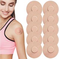 Patchs Adhésifs Imperméables 7.5 x 7.5 cm pour Freestyle Libre, Lot de 30 Protection Capteur Couleur Chair