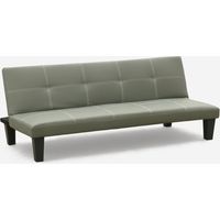 Günstiges Topazio 3-Sitzer Kunstleder Schlafsofa Klappsofa - Grau