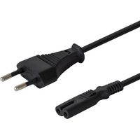SAVIO 2-poliges Netzkabel (M), 3 m, CL-105, schwarz