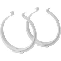 2 x Duct Pipe Bracket - 100mm - Round Ventilation Tube Clamp Clip - Ducting Holder., White