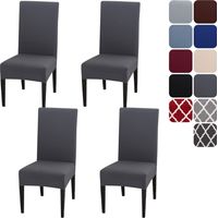 Stoelhoezen Set van 4, Eetstoelhoezen Afneembare Wasbare Eetkamerstoelhoezen Stretch Stoelbeschermer voor Thuis, Keuken, Banket, Restaurant, Feest