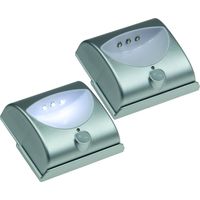 REV Ritter LED Treppenstufen Beleuchtung im 2er Pack, batteriebetrieben mit Bewegungsmelder