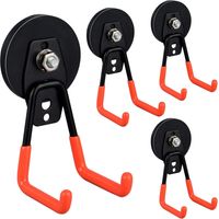 CCYKXA Robustes crochets magnétiques pour garage,crochets magnétiques robustes pour machine de forage,tuyau, garage,atelier,crochets magnétique pour stockage intérieur et extérieur( 4pc)
