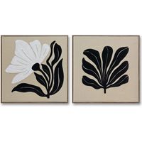 HOMESCAPES Embossed Frame Wall Art, 60 x 60 cm, Set of 2