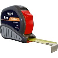 FISCO Maßband mit ABS-Gehäuse und 5 m x 19 mm gehärtetem Stahlband