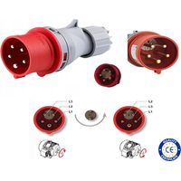 Prise fiche mâle CEE Triphasé 5 x 32A Inverseur de Phases