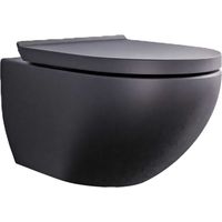 Wand-WC Bernstein E-9030 spülrandlos mit Soft-Close-Deckel Schwarz matt