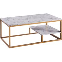 Mesa de centro moderna Marmo Teamson Home de madera con efecto mármol VNF-00036
