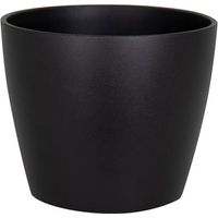 Cache-pot Céramique Nubia Noir 25cm Design élégant, Finition Mate, Idéal Intérieur - Artevasi