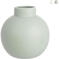 Moderne Design-Vase in Kugelform mit Flaschenhals aus Porzellan Althea YES - Grau