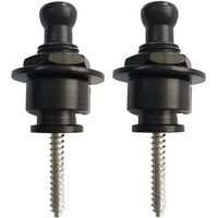Lot de 2 attaches de sangle de guitare en métal antidérapant, boucles de sangle pour guitare électrique, acoustique et basse, accessoires de guitare (noir)-2.15 cm-Black