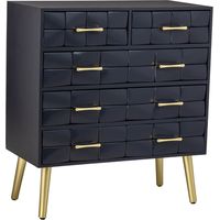 Cómoda de madera negro 72.5x35x79h cm