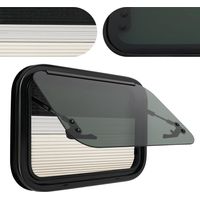 Fenster für Wohnmobile mit Moskitonetz, Seitenfenster, Sonnenschutz, klappbares Seitenfenster. Für Wohnmobile, Wohnwagen und Campingbusse, 500 x 350 mm