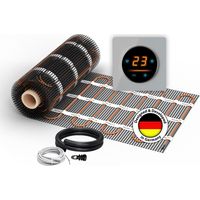 Chauffage au sol électrique pour carrelage WARMON ULTRA 200 W/m² + Thermostat WiFi OKE-25 Tactile, cadre verre Garda gris - 2,5 m²
