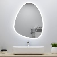 120x80cm Specchio da bagno con LED, antiappannamento, touch control, Dimmerabile, 3 temperature di colore
