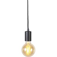 QAZQA facil - LED Dimmable Suspension variateur inclus - 1 lumière - Ø 4.5 cm - Noir - Design, Moderne - éclairage intérieur - Salon I Chambre I Cuisine I Salle à manger