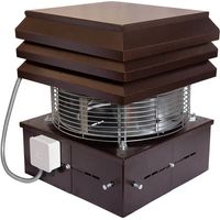 Gemi Elettronica – Extracteur de fumée électrique pour cheminée – Aspiration 3800 m³/h – Moteur résistant jusqu'à 700°C – Régulateur 6 vitesses – Grille anti-volatile