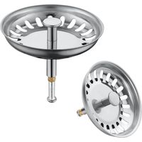 79 mm Küchenspülensieb, Spülbeckenstöpsel aus Edelstahl, 2er-Pack, Anti-Verstopfungssieb, passt auf die meisten Küchenspülen, verbessert den Küchenkomfort