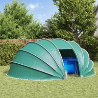 Vidaxl – Dôme de tente de piscine 538 x 440 x 204 cm – Polyester 185T résistant aux intempéries – Protection UV et ignifuge – Portes zippées