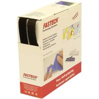 FASTECH® B20-SKL999910 Bande auto-agrippante hotmelt à coller partie velours et partie agrippante (L x l) 10000 mm x 20 mm noir 10 m S18620