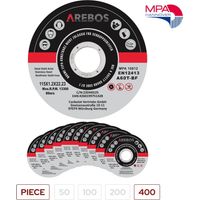 AREBOS Dischi da taglio 115 mm x 1,2 mm 400 dischi flessibili in acciaio inox