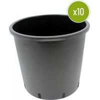 Lot de 10 POTS ROND PLASTIQUE 15L / 28x28 cm