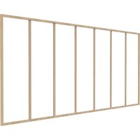 Vente-Unique – Cloison verrière aluminium thermolaqué 210x105 cm – Verre trempé 4 mm – Naturel clair pour intérieur – Installation en tunnel