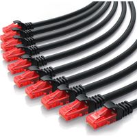CSL 10x Cat 6 Gigabit Ethernet LAN Kabel - mehrfach geschirmt - UTP Gigabit - 1000 Mbit/s - Patchkabel - Netzwerkkabel - 0,5m