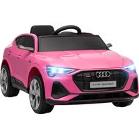 Voiture électrique 12 V enfants télécommande vitesse 3 à 8 km par h lumières musique 3 à 5 ans design rose pratique moderne fonctionnelle ludique sécurisée complète