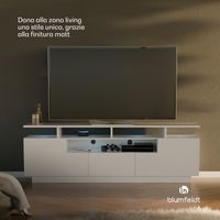 Blumfeldt Perth - Lowboard, mobile porta TV, 150 x 35 x 50 cm, LED