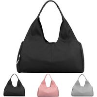 HONORNIC - Sac de sport/gym avec compartiment à chaussures et poche imperméable pour femmes et hommes, noir