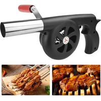 Soplador de barbacoa portátil, ventilador para barbacoa, adecuado para cocinar al aire libre, chimenea, camping, fuelle para barbacoa, herramienta de manivela