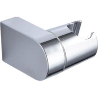 Support coulissant pour rail de salle de bain chromé, fixation murale