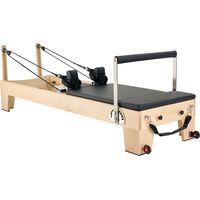 Mophorn Réformateur Pilates en Bois, Machine de Pilates avec Charge Maximale de 181,44 kg, Ensemble Lit avec Ressorts Doubles, Cordon et Boîte d'Assise, Équipement d'Exercice pour Maison ou Studio
