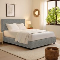 Einzelbett Bracknell, Abziehbar, Grau