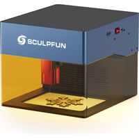 SCULPFUN iCube Pro Machine de gravure laser 5W avec filtre de fumée, vitesse de gravure de 10000 mm/min, graveur laser portable pour protection des yeux