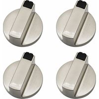 Manopola per fornello a gas - Set di 4 manopole di controllo universali in metallo da 6 mm per forno e piano cottura