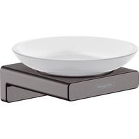 Hansgrohe AddStoris Bathroom Soap Dish Brushed Black Wall Mounted Modern Ceramic