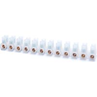 Regleta de conexión de 12 polos de 2,5 mm² (450V 24A) color blanco