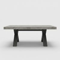 Table extensible design pour salle à manger Made in Italy Copenaghen - Gris clair