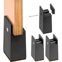 4 Pack Furniture Risers 4 Inch Widen Table Risers for Square Furniture 10-50mm Wide Adjustable Screw Clamp Chair Risers Furniture Risers
