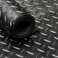 Gomma in rotolo - Motivo a diamante - 3 mm - Largo 150 cm - Per metro lineare