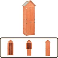 Abri de jardin 71 x 60 x 213 cm Bois - Abri De Jardin - Abri De Stockage - Jardin - Espace De Rangement - Bois