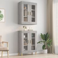 Armoire murale suspendue Sonoma gris 69,5x34x90 cm vidaXL