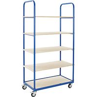 eurokraft basic Carrello a ripiani 5 ripiani superficie