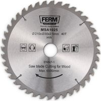 FERM Sägeblatt 210x30/16/18 40Z TCT für MSM1035/1037, TSM1035