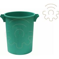 Poubelle en PVC de 75 litres cm 44x63 h empilable sans couvercle vert