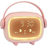 Réveil Numérique Enfant avec Lumière Veilleuse Lampe de Bureau LED Minuterie pour Garçons Filles Chambre